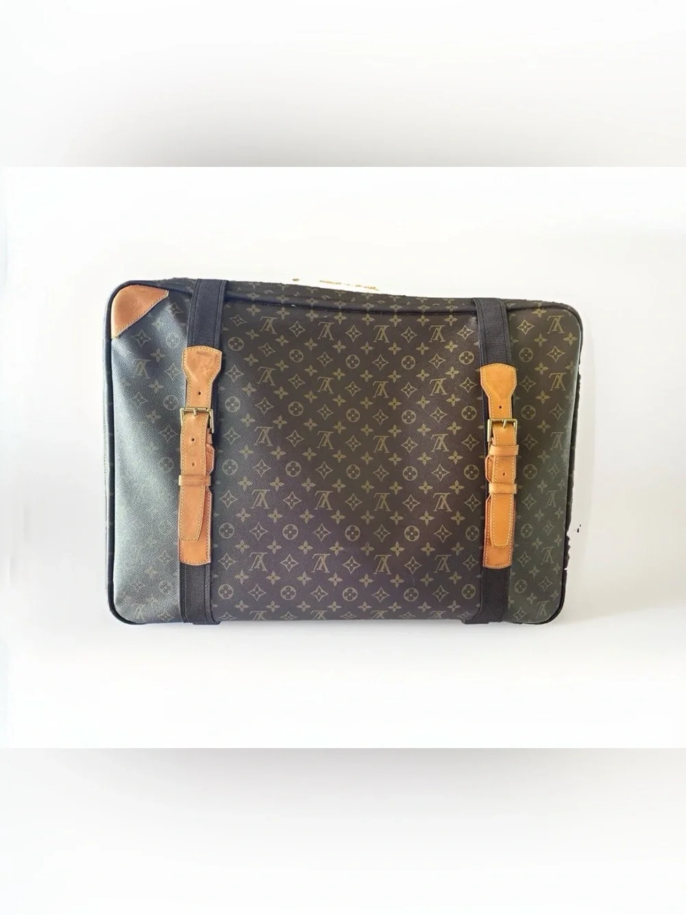 Louis Vuitton Brown Monogram Soft Case Suitcase Unisex VI0982 w/ COA
